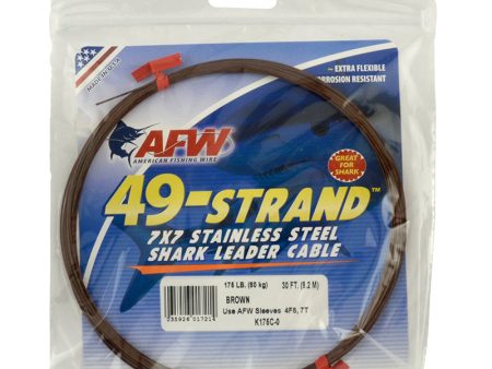 AFW 49-Strand Stainless Steel Shark Leader Wire Cable 30  Discount