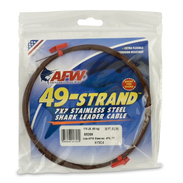 AFW 49-Strand Stainless Steel Shark Leader Wire Cable 30  Discount