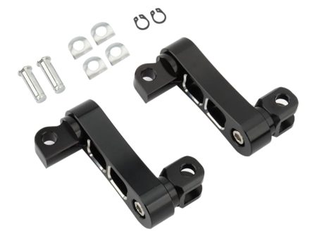 Maxbell Motorcycle Passenger Rear Foot Peg Bracket Mount Kits Foot Peg Clamp Support Black and Argent Cheap