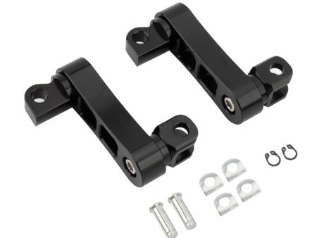 Maxbell Motorcycle Passenger Rear Foot Peg Bracket Mount Kits Foot Peg Clamp Support Black Hot on Sale