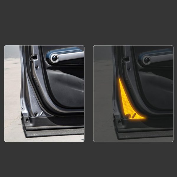 4x Car Reflective Stickers Replacement Spare Parts for Byd Yuan Plus Orange Discount